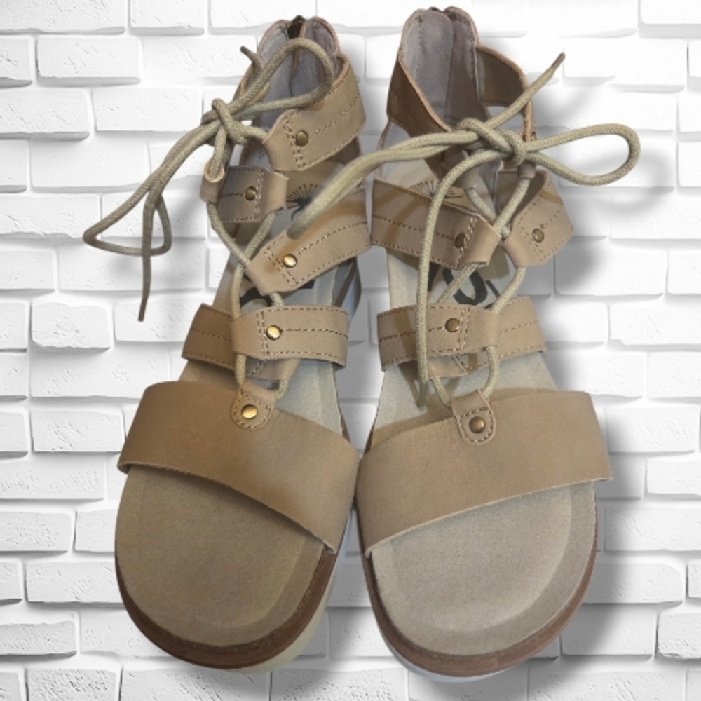 OTBT Riverfront Lace Up Wedge Sandals - Size 8.5
